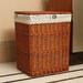 Umber Rea Wicker Laundry Storage Basket Wicker/Rattan in Brown/Red | 19.6 H x 18.1 W x 13.7 D in | Wayfair 02LQ3150JRTRLJXK1AUP