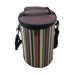 Corrigan Studio® Portable Bento Insulated Picnic Tote Bag, Service for 1 in Black/Brown/Gray | 11.81 H x 8.07 W x 8.07 D in | Wayfair