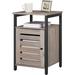 17 Stories Industrial Nightstand, Greige & Black Wood/Metal in Gray | 23.6 H x 15.7 W x 15.7 D in | Wayfair 6EB476F8F9A2428A9A89DF9CA4921229