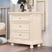 Canora Grey Nightstand w/ 3 Drawers, Living Room, Bedroom Wood in White | 29.9 H x 27.56 W x 15.7 D in | Wayfair 619F8DAA03DC419C9D83DF0D10FE84A3