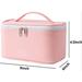 Rebrilliant Katrielle PU Leather Cosmetic Bag in Pink | 4.5 H x 9 W x 6 D in | Wayfair D0A637A15B794D0D922261F8E7600E77