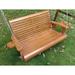 Red Barrel Studio® Ardan Porch Swing w/ Cupholder Wood/Solid Wood in Brown | 22.9 H x 56.3 W x 19.7 D in | Wayfair CF012EA0C1B24CDABB59B77F1381C993