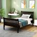 Red Barrel Studio® Wood Platform Bed Wood in Brown/Green | 40.4 H x 43.3 W x 80 D in | Wayfair DA23A3B42F96420F83E58D39894F7B23