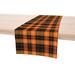 The Holiday Aisle® Darka Table Runner, 100% Cotton, 16X108", Halloween Plaid Cotton Blend in Gray/Orange | 108 W x 16 D in | Wayfair