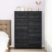 The Twillery Co.® Harpersville 10 Drawer Chest Wood/Metal in Black | 47.4 H x 33.7 W x 11.8 D in | Wayfair 669F138393C04240ADDA1AA339172386