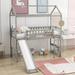 Harper Orchard Twin Size House Wood Loft Bed w/ Slide in Gray | 84 H x 42 W x 77 D in | Wayfair 4B87B1814D87488F9911E70161DF6AAF