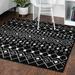 Black/White 39 x 39 x 0.5 in Area Rug - The Twillery Co.® Somerville Rug, Polypropylene | 39 H x 39 W x 0.5 D in | Wayfair