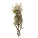 Primrue Pampas Grass w/ Trailing Succulent Floral Arrangement in Vase Plastic/Polysilk | 15 H x 10 W x 10 D in | Wayfair