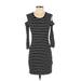 French Connection Casual Dress - Sheath: Black Print Dresses - Women's Size Small