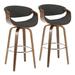 Curvini 30'' Barstool ( Set of 2 ) - LumiSource B30-CRVNI2-SWVR WLCHAR2