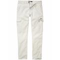 Mey & Edlich Herren Cargo-Hose Tapered Fit Weiss einfarbig