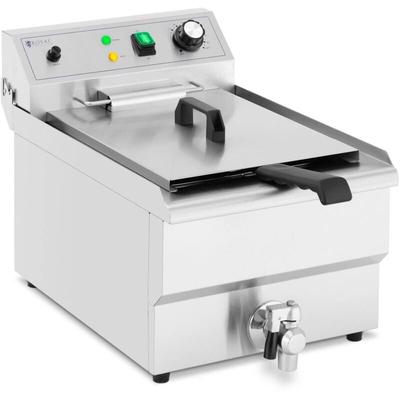 Elektro-Fritteuse Fritteuse Gastro Kaltzonen Fritteuse 10 l 3.000 w Ablasshahn