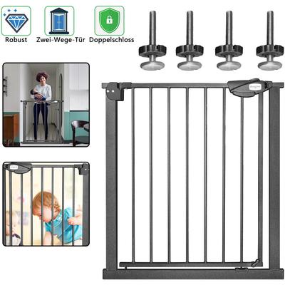 Uisebrt - Türschutzgitter Ohne Bohren Treppenschutzgitter für Kinder 75-85cm breit, Auto-Close Baby