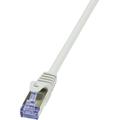 LogiLink CQ3062S RJ45 Netzwerkkabel, Patchkabel cat 6a s/ftp 3.00 m Grau Flammwidrig, mit Rastnasens