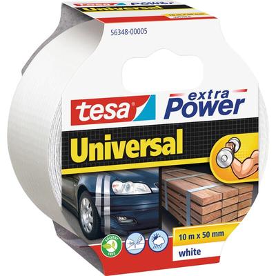 Tesa - universal 56348-00005-05 Gewebeklebeband ® extra Power Weiß (l x b) 10 m x 50 mm 1 St.