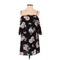 Forever 21 Casual Dress - Mini: Black Floral Dresses - Women's Size Small