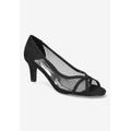 Wide Width Women's Picaboo Pump by Easy Street in Black Glitter (Size 7 W)