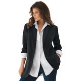 Plus Size Women's Boyfriend Blazer by Roaman's in Black (Size 34 W) Professional Jacket