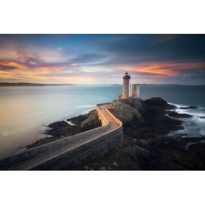 Fototapete PAPERMOON "Photo-Art FIORENZO CAROZZI, LE PHARE DU PETIT MINOU", bunt, B:4,00m L:2,60m, Vlies, Tapeten