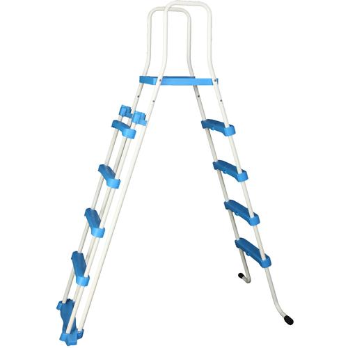 "Pool-Sicherheitsleiter INTERLINE ""A-Frame Leiter 132 cm"" Leitern Gr. B/H: 44 cm x 132 cm, weiß (weiß, blau) Leitern Höhe 132 cm"