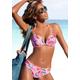 Push-Up-Bikini-Top SUNSEEKER "Modern" Gr. 38, Cup B, rosa (rosa, bedruckt) Damen Bikini-Oberteile Ocean Blue