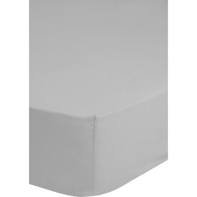 Spannbettlaken GOOD MORNING "Renforcé Good Morning", grau (hellgrau), B:180cm L:200cm, Renforcu00e9, Obermaterial: 100% Baumwolle, Laken, 100% Baumwolle, Renforcé, Rundumgummi, bis 25 cm höhe, 80x200, Weiß Image