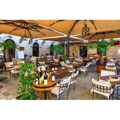 Fototapete PAPERMOON "Restaurant", bunt, B:3,50m L:2,60m, Vlies, Tapeten