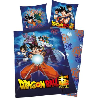 Kinderbettwäsche "Dragonball", blau, B/L: 135cm x 200cm, , Renforcé, B/L: 80cm x 80cm, Renforcu00e9, Obermaterial: 100% Baumwolle, Bettwäsche, mit Dragonball Motiv Image