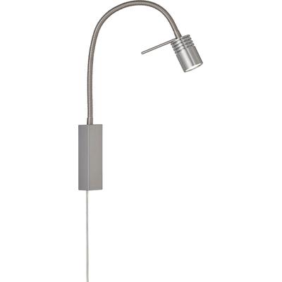 FISCHER & HONSEL Bettleuchte "River", grau (nickelfarben), H:4cm L:40cm, Lampen, LED Wandstrahler Image