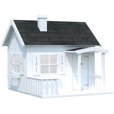 Spielhaus PALMAKO "Otto 3,6 m²", beige (natur, weiß), Spielhäuser, KinderB:267cm H:219cm T:272cm, Holzwerkstoff, mit Terrasse, B:267cm H:219cm T:272cm