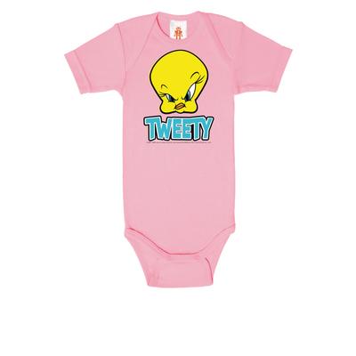 Body LOGOSHIRT Gr. 98, EURO-Größen, rosa Baby Bodies mit süßem Tweety-Aufdruck