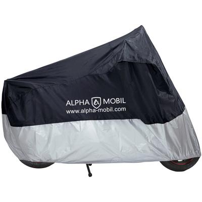Faltgarage ALPHA MOTORS "Roller-Abdeckplane", silber (schwarz, silberfarben), Planen, B/H/L: 84cm x 121cm x 205cm, Polyester, Schutzhülle für Mofaroller und Motorroller, B:84cm H:121cm L:205cm