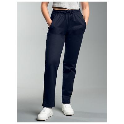 Sweathose TRIGEMA "TRIGEMA Freizeithose aus Sweat-Qualität", Damen, Gr. 4XL, US-Größen, blau (navy), 70% Baumwolle, 30% Polyester, sportlich, Hosen Image