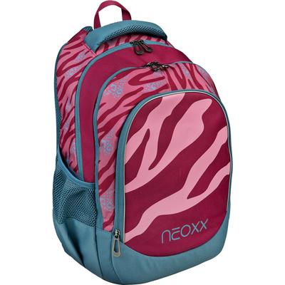 Schulrucksack NEOXX "Fly, Berry Vibes" Gr. B/H/T: 30 cm x 41 cm x 22 cm, bunt (berry vibes) Kinder Rucksäcke aus recycelten PET-Flaschen