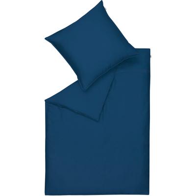 Bettwäsche "Pure in Gr. 135x200, 155x220 oder 200x200 cm", blau (marine, dunkelblau, blau), B/L: 135cm x 200cm, , Satin, B/L: 80cm x 80cm, Satin, Obermaterial: 100% Baumwolle, SCHÖNER WOHNEN-KOLLEKTION, Bettwäsche, Bettwäsche aus Baumwolle in... Image