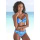Bikini-Hose S.OLIVER "Maya" Gr. 38, N-Gr, blau (blau, bedruckt) Damen Badehosen Ocean Blue Bestseller