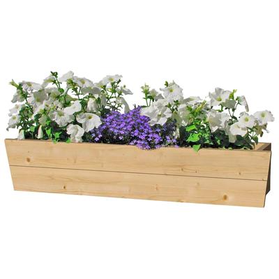Blumenkasten LASITA MAJA, beige (natur), B:90cm H:20cm T:20cm, Holzwerkstoff, Pflanzgefäße, 90 cm, Fichtenholz Image