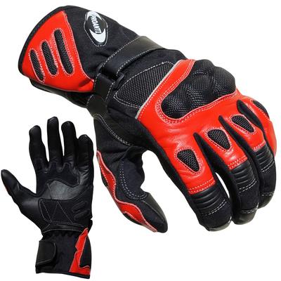 Motorradhandschuhe PROANTI Handschuhe Gr. L, rot (rot, schwarz) Motorradhandschuhe