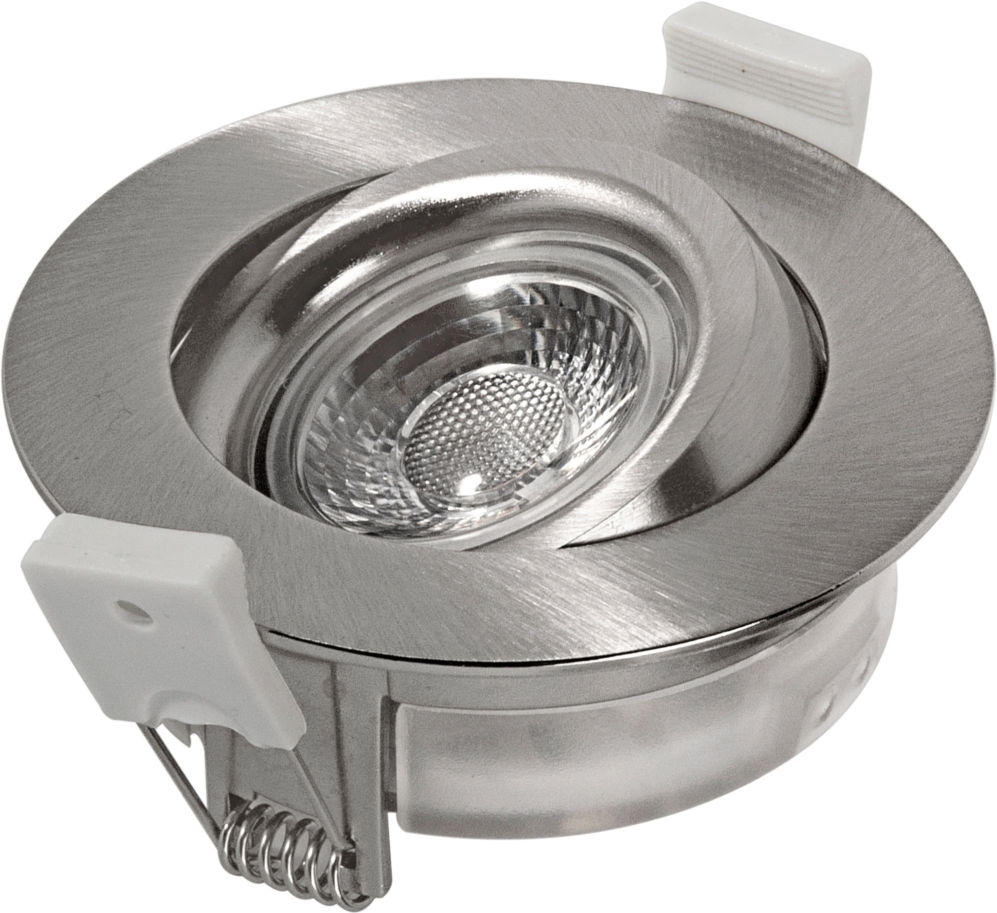 HEITRONIC LED Einbaustrahler "DL6809", grau (nickelfarben), 1, Ø 7,9cm H: 3,4cm, 1 Stk., Leuchten, Einbaulampe, Einbauleuchte, LED-Downlight, schwenk- und dimmbar, LED Einbaustrahler LED Deckeneinbaustrahler Image