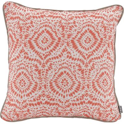 Dekokissen H.O.C.K. "Badu Batik Steel Outdoor", orange (orange, gemustert), B:50cm H:10cm L:50cm, Polyacryl (dralon), Dekokissen_Sitzkissen_Kissenhüllen, mit Keder, Kissenhülle mit Füllung, 1 Stück Image