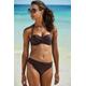 Bügel-Bandeau-Bikini-Top S.OLIVER "Rome" Gr. 38, Cup D, braun Damen Bikini-Oberteile Ocean Blue in Wickeloptik