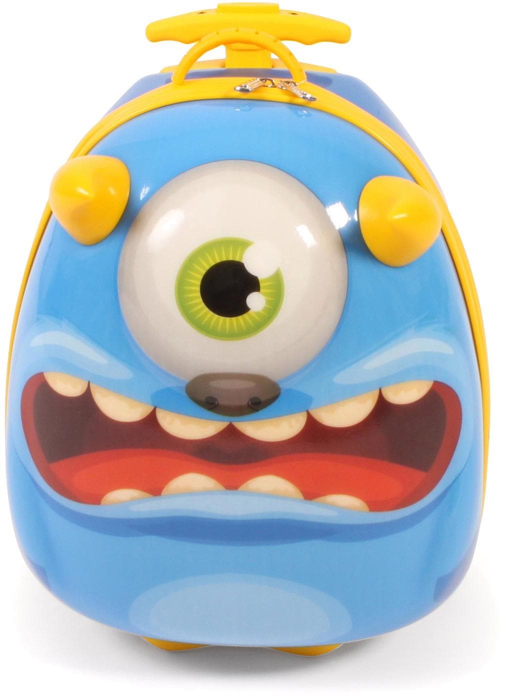 Kinderkoffer CHIC2000 "Bouncie, Monster", Kinder, Gr. B/H/T: 21cm x 40cm x 70cm, blau (blau, gelb), Koffer, Hartschalen-Trolley Image