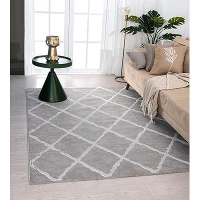 Teppich MERINOS "Studio 28263", grau, B:200cm H:12mm L:290cm, Polyester, Teppiche, Hoch Tief Effekt, modernes Skandic Design Image