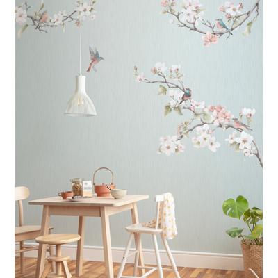 Vliestapete KOMAR "Digitaldruck Vlies - Apple Bloom - Größe 250 x 250 cm", bunt, B:250m L:250m, Vlies, Tapeten, Wohnzimmer, Schlafzimmer