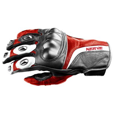 Motorradhandschuhe NERVE "KQ11" Gr. M, rot (rot, schwarz), Handschuhe, M, mit Weitenverstellung
