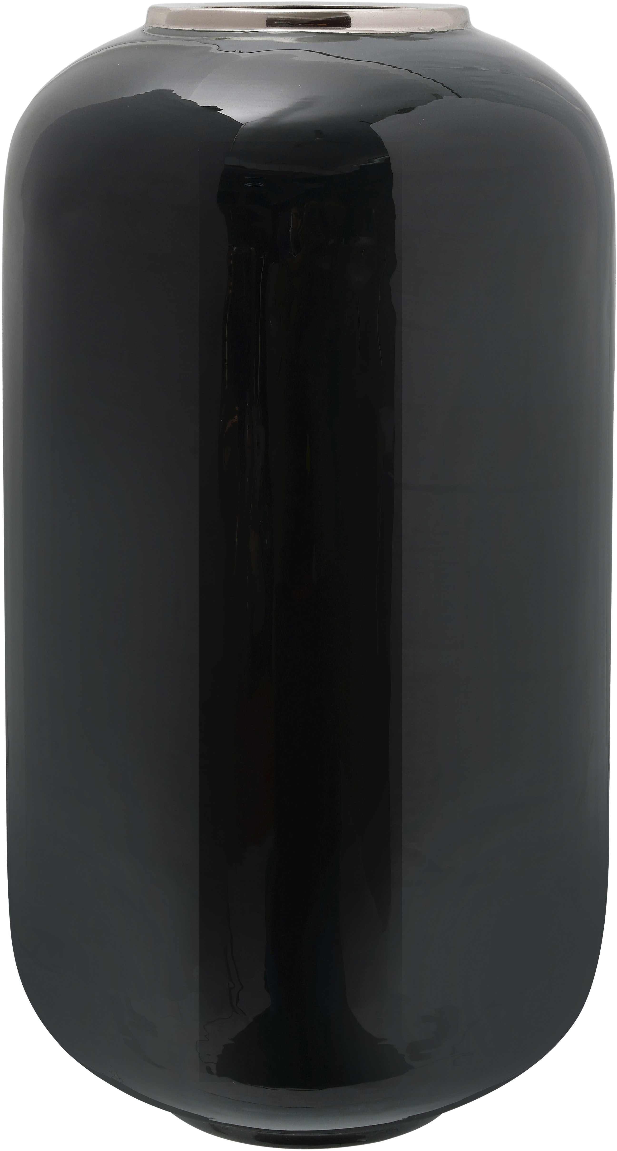 Dekovase KAYOOM "Vase Art Deco 275", grün, B:24cm H:48,5cm T:24cm Ø:24cm, Metall, Vasen