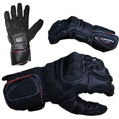 Motorradhandschuhe PROANTI Gr. XXL, schwarz, Handschuhe, XXL, Obermaterial: 55% Rindsleder, 35% Polyester, 5% Elasthan, 5% Polyurethan. Innenfutter: 100% Polyester, für den Winter und Racing geeignet