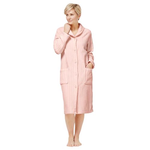 Morgenmantel COMTESSA Gr. 44/46, orange (apricot) Damen Bademäntel Morgenmäntel