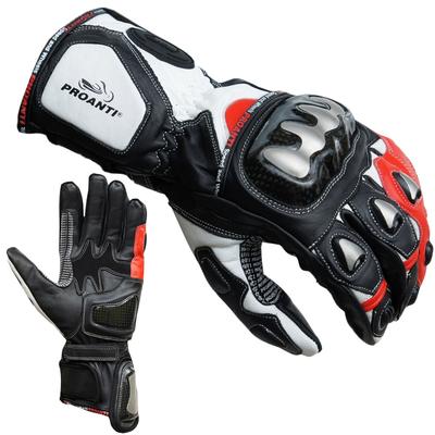 Motorradhandschuhe PROANTI Handschuhe Gr. XL, rot (rot, weiß) Motorradhandschuhe
