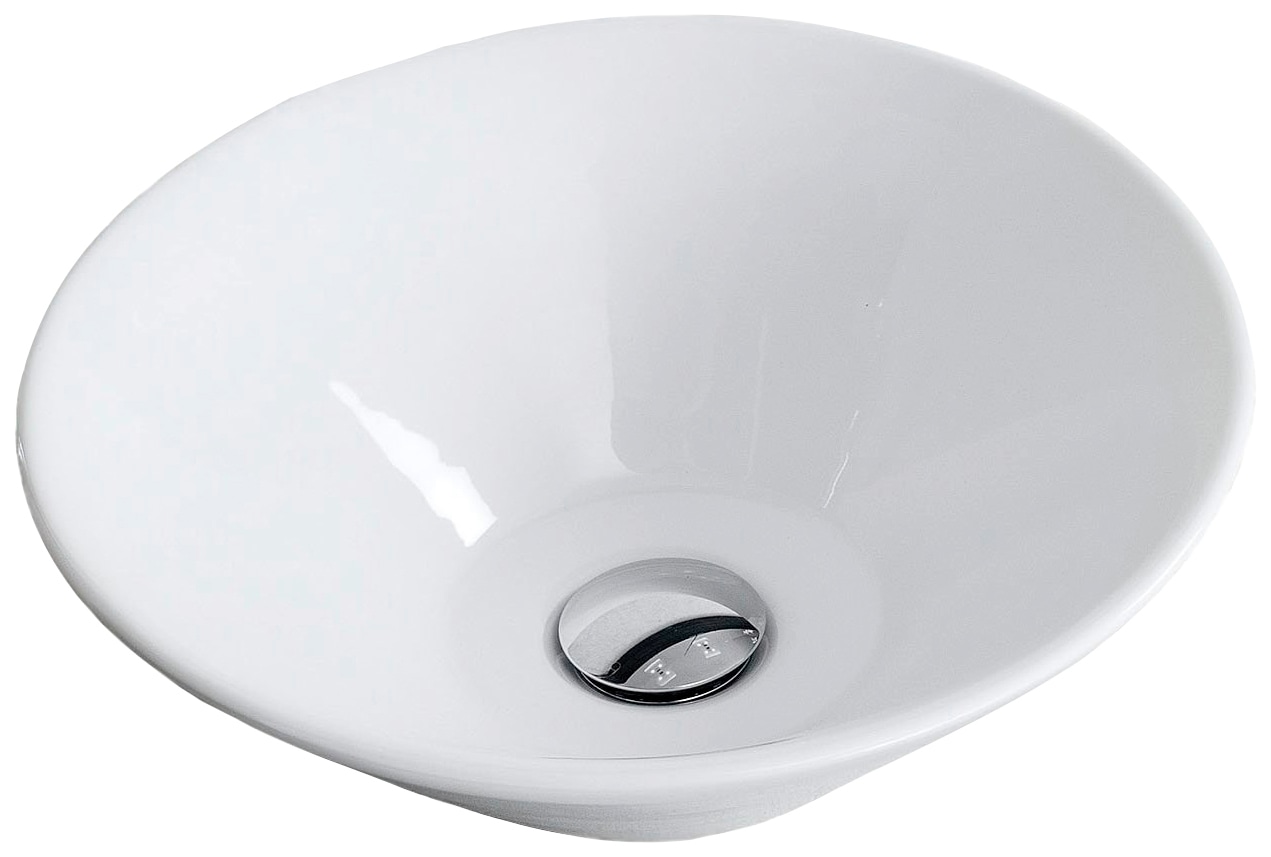 Aufsatzwaschbecken FACKELMANN Waschtische Gr. rund, weiß Waschbecken rund, Ø 42 cm